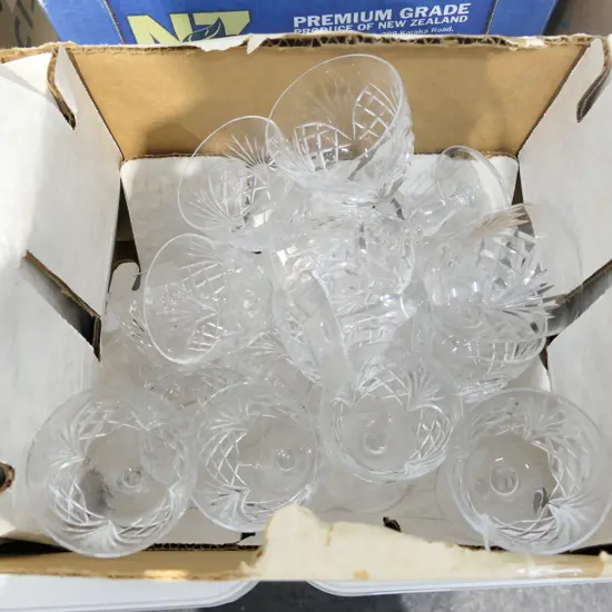 15 CUT CRYSTAL GLASSES