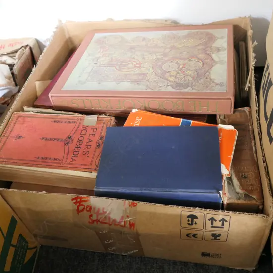BOX LOT ANTIQUE BOOKS 