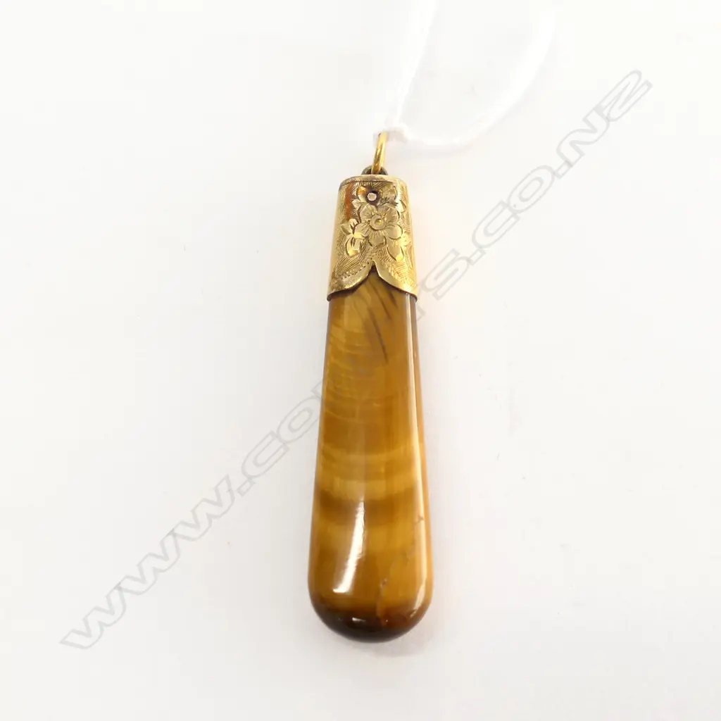 EDW 9CT TIGER'S EYE PENDANT Image 1++