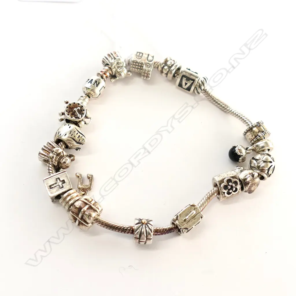 PANDORA BRACELET WITH 18 CHARMS Image 1++