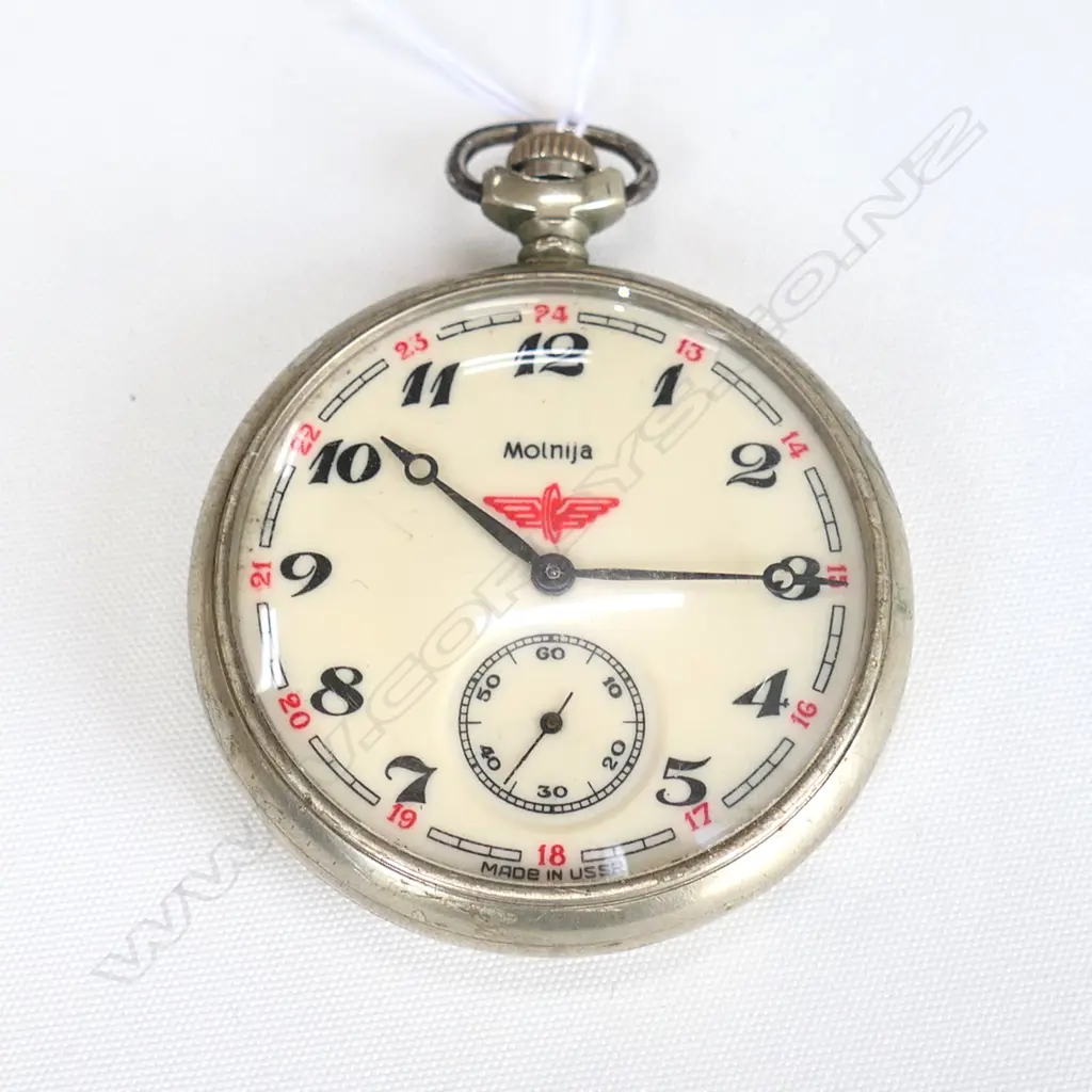 VINTAGE USSR 'MOLNIJA' POCKET WATCH .... Image 1++