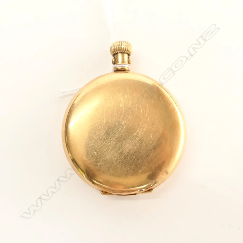 14ct GOLD WALTHAM FULL HUNTER POCKET WATCH (AF) 99gm (INCLUDING MOVEMENT) Image 1++