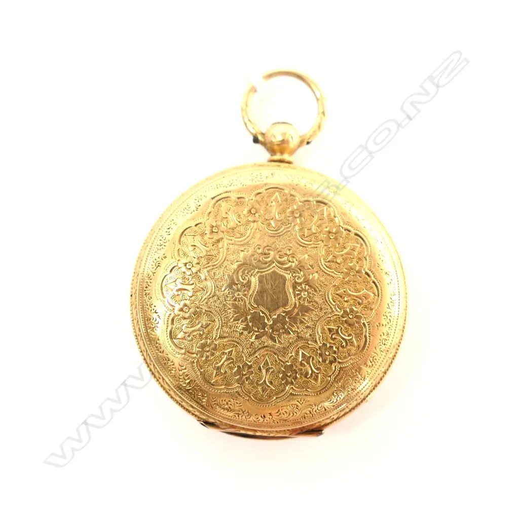 18CT GOLD OPEN FACE POCKET WATCH (AF) 47gm (INCLUDING MOVEMENT) Image 1++