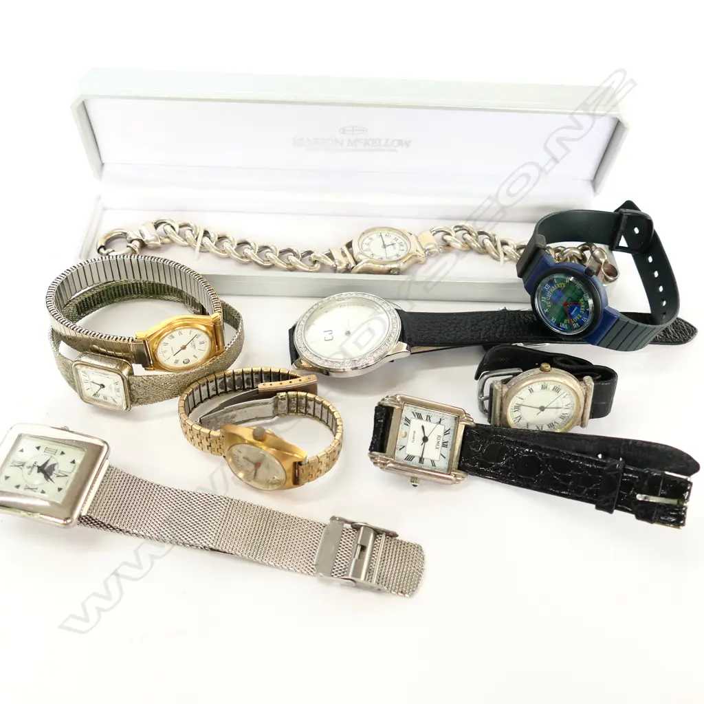 BAG OF LADIES WRISTWATCHES INCLUDING A SILVER WRISTWATCH Image 1++