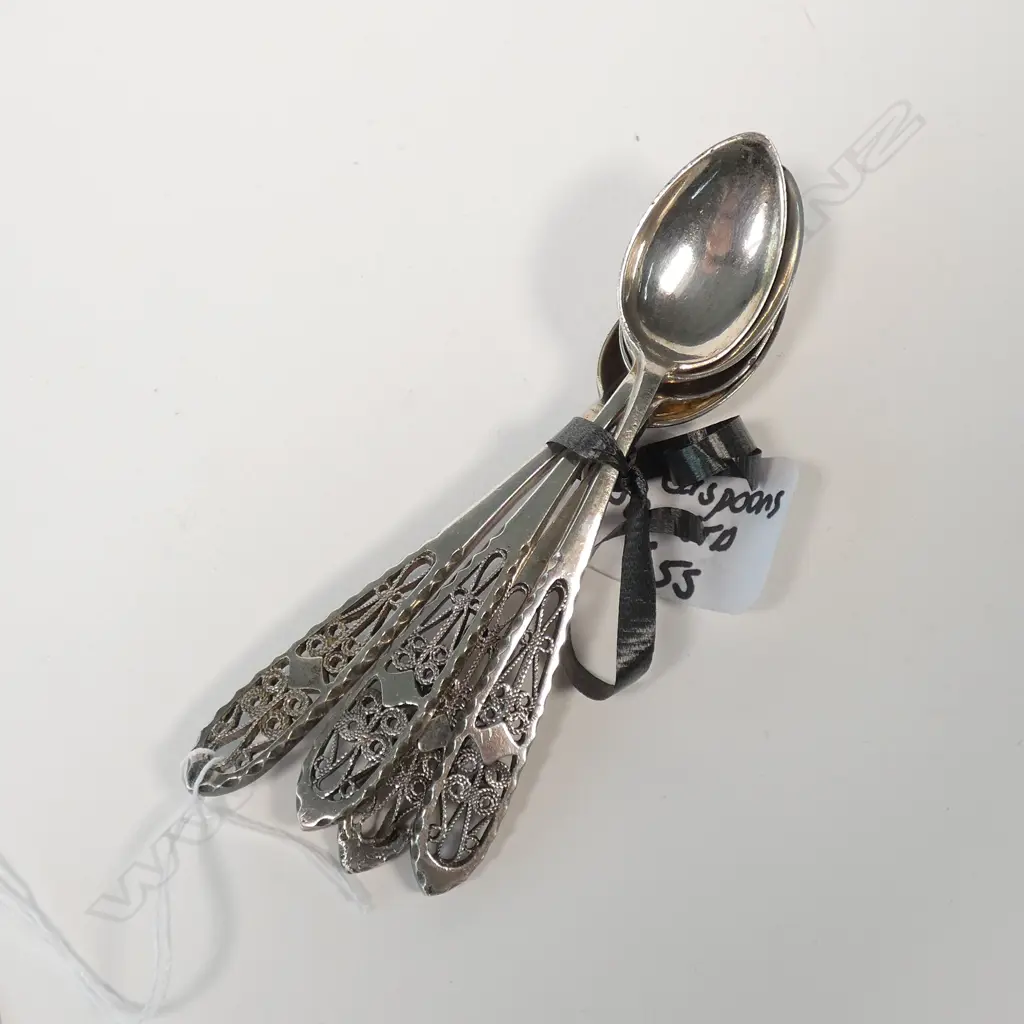 4 800 SILVER FILIGRE TEASPOONS  Image 1++