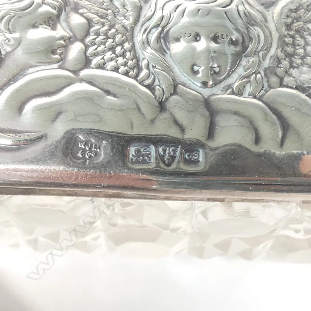 3 c1900 SILVER GAINSBOROUGH ANGEL VANITY ITEMS 18177... Image 1++