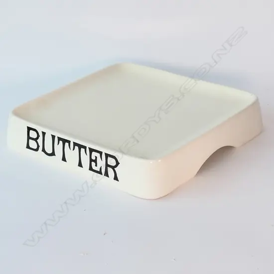 1920'S GROCER BUTTER DISPLAY BLOCK, CRAZED, W.320MM
