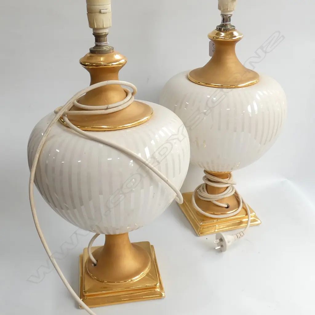 PR GOLD AND WHITE LAMPS H. 500MM Image 1++