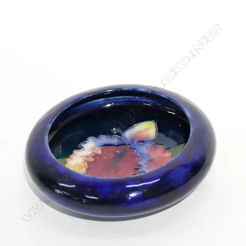 WALTER MOORCROFT ORCHID PATTERN DISH dIA.110MM Image 1++