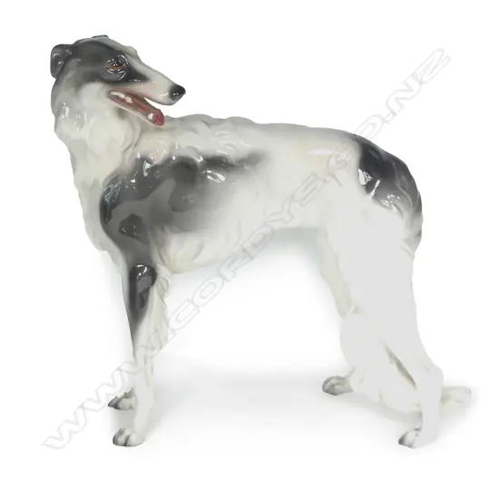 Art Deco Austrian Keramos Borzoi dog figure