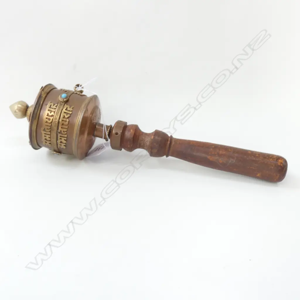 EARLY 20TH CENTURY TIBETAN PRAYER WHEEL, L.290MM Image 1++