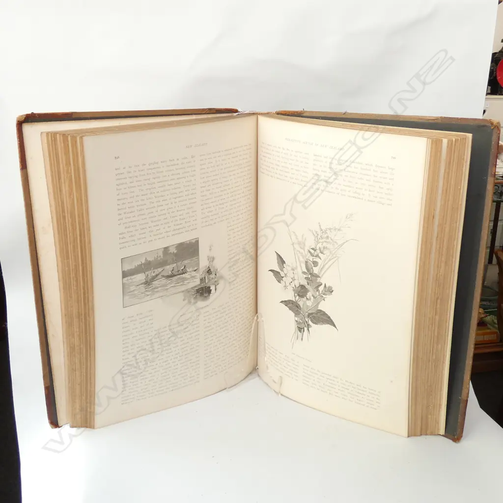 HARD COVER BOOK  "PICTURESQUE ATLAS OF AUSTRALASIA" VOL. II 1886 H. 404  L. 305 Image 1++