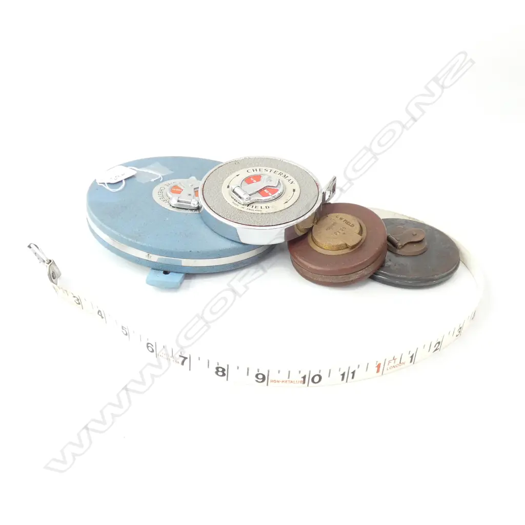 4 VINTAGE MEASURING TAPES Image 1++
