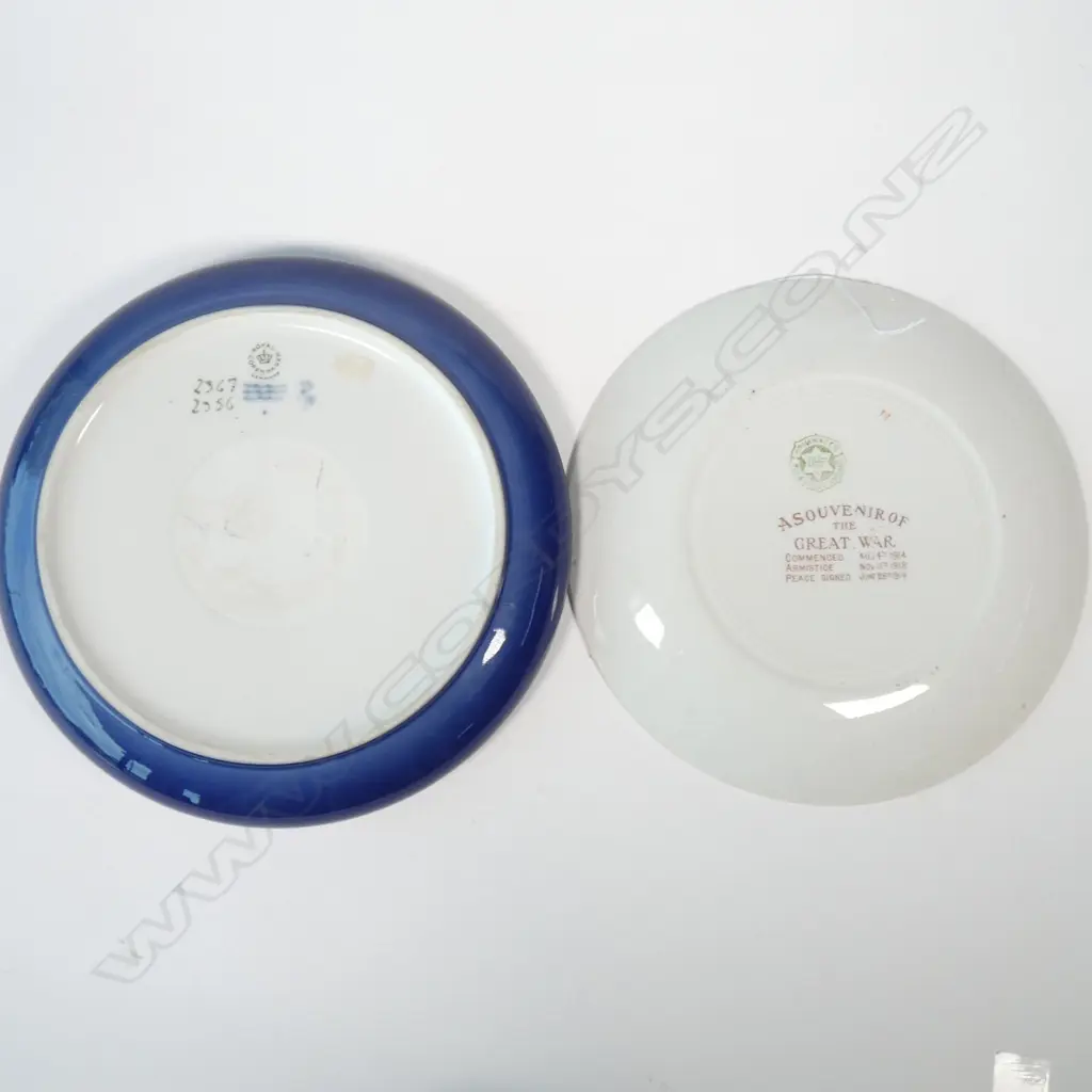 ROYAL COPENHAGEN BOWL 245MM DIA (18134) AND GRIMWADES BAIRNSFATHER WWI PLATE  Image 1++