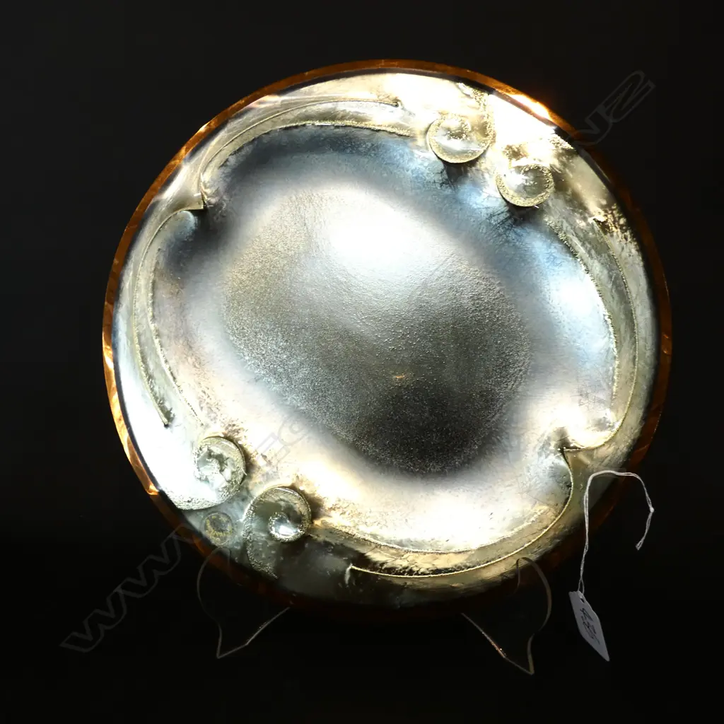 DARYL FAGENCE ART GLASS PLATTER, 300MM DIAMETER Image 1++