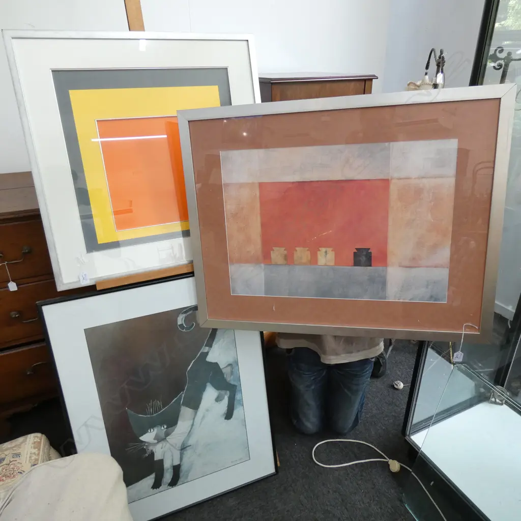 3 FRAMED ART PRINTS H 850 MM Image 1++