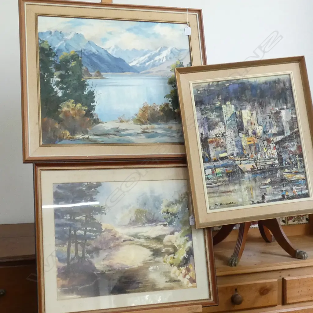 3 ASST FRAMED W/COLOURS + OIL Image 1++
