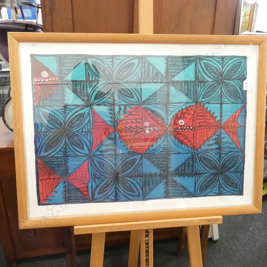 FATU FE PRINT, "I'A FA'ATALIGA" 53/126, SIGNED & DATED 95, 540MM X 750MM Image 1++
