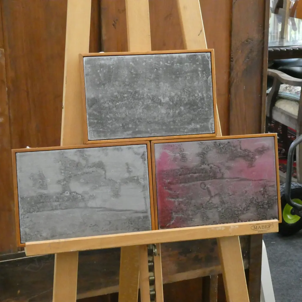 3 SIGNED ZINC ARTWORKS 265 X 185MM Image 1++