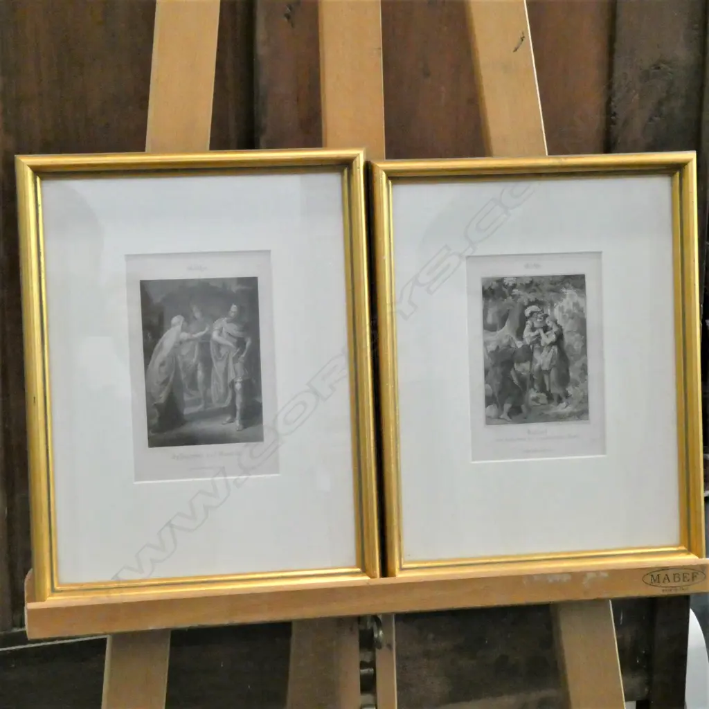PR FRAMED GERMAN ETCHINGS 320 X 245MM Image 1++