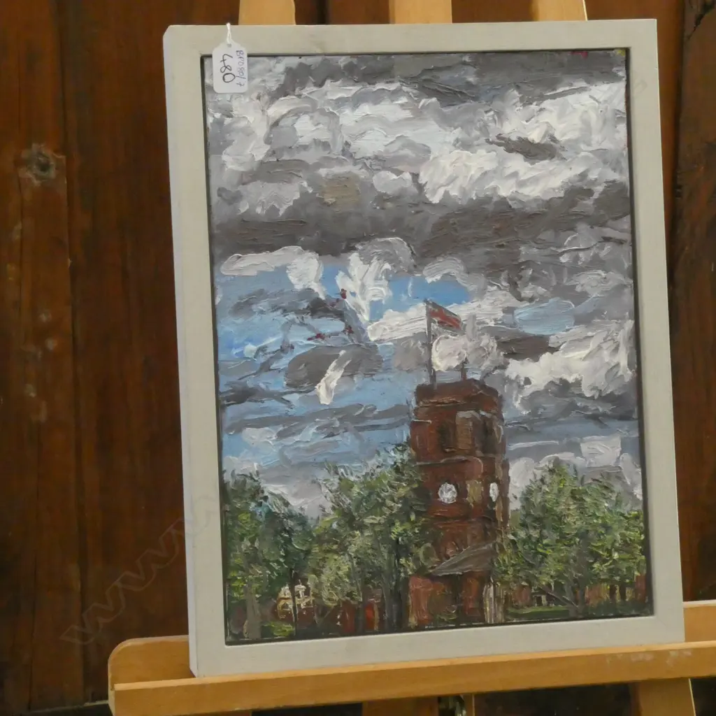 SUSAN WILSON 'CHELSEA OLD CHURCH' OIL ON BOARD 2009 450 X 350MM Image 1++