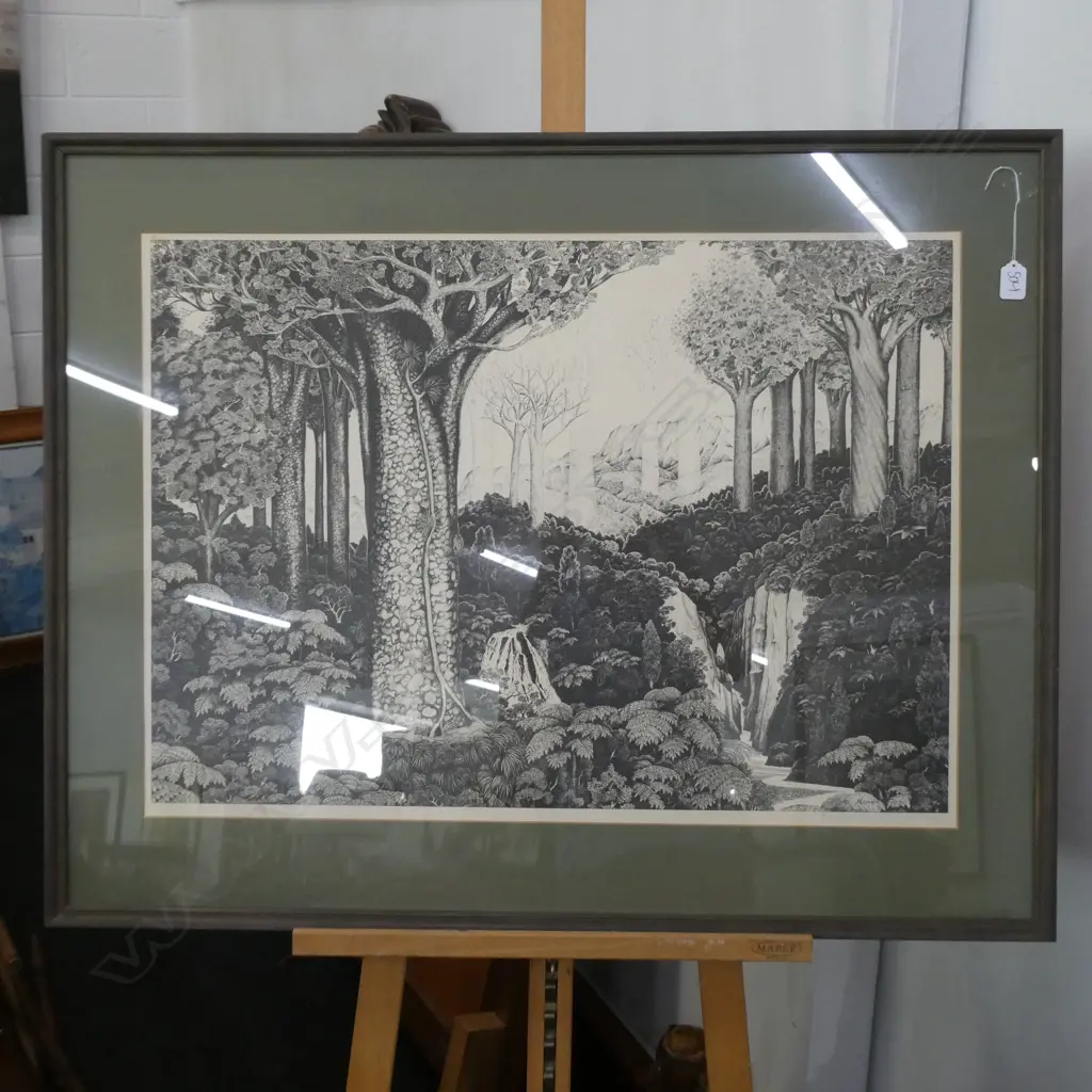 REI HAMON PRINT, SIGNED & DATED 1971, 570MM X 780MM EXLUDING FRAME Image 1++