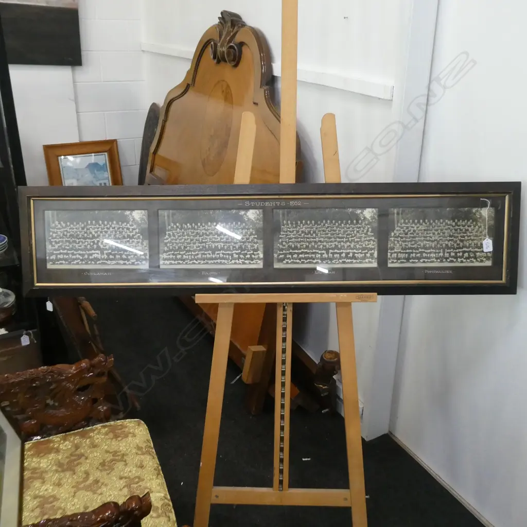 4 FRAMED SCHOOL PHOTOS 1952 Image 1++