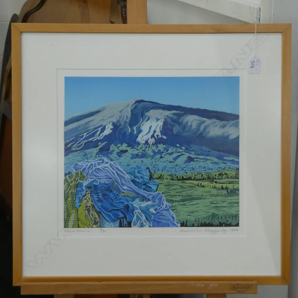 MARIANNE MUGGERIDGE PRINT, 12/30, 'MOUNTAINS' 1996. 320 x 370mm Image 1++