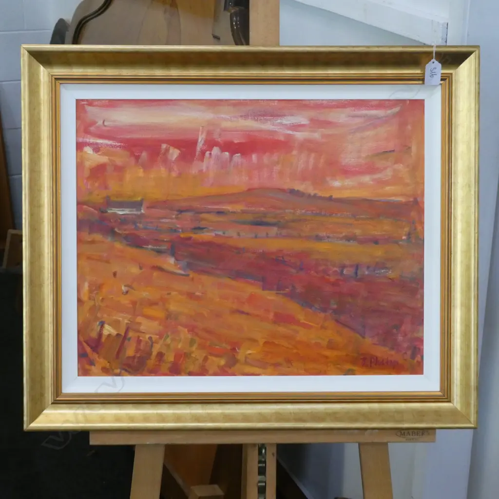 JACKIE PHILIP 'FIELDS OF GOLD' OIL ON CANVAS 650 X 550MM  Image 1++