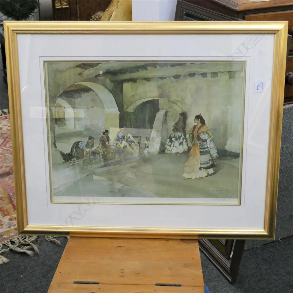 SIR WILLIAM RUSSEL FLINT SIGNED PRINT: WASH DAY Image 1++