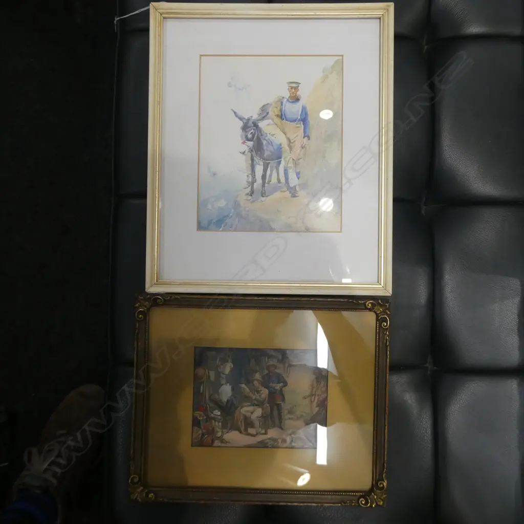 2 PRINTS; 'SIMPSON AND HIS DONKEY' AND BAXTER 'NEWS FROM HOME' 270 X 220MM  Image 1++