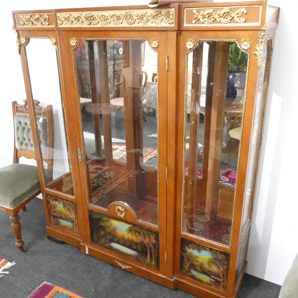 FRENCH STYLE GLAZED CABINET W. 1420MM H. 1600MM Image 1++
