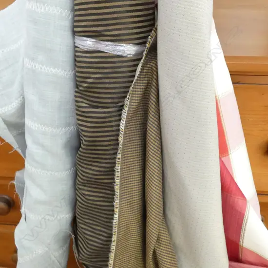 4 ROLLS OF DESIGNER FABRIC