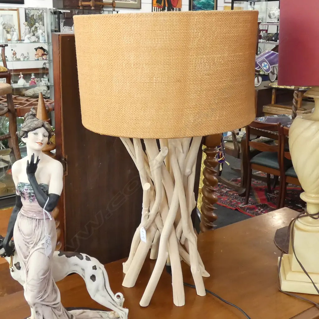 DRIFTWOOD LAMP, WORKING ORDER, H.640MM Image 1++