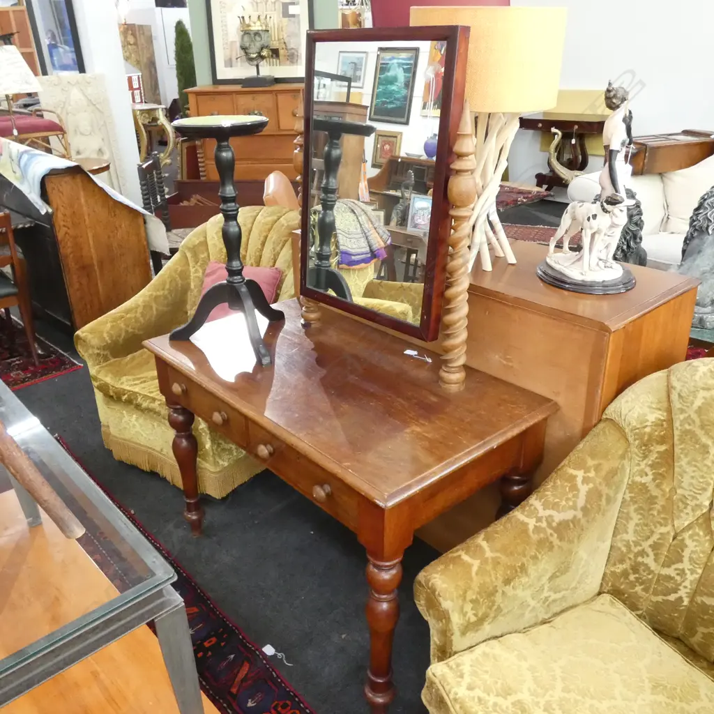 COLONIAL DRESSING TABLE MIRROR NOT ORIGINAL W 1070 MM Image 1++