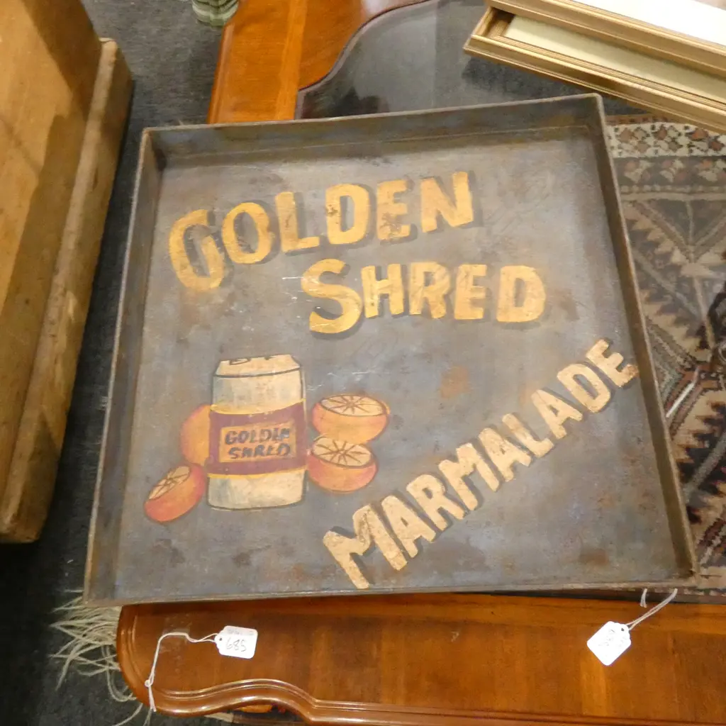 GOLDEN SHRED MARMALADE SQUARE TRAY 520MM SQ Image 1++