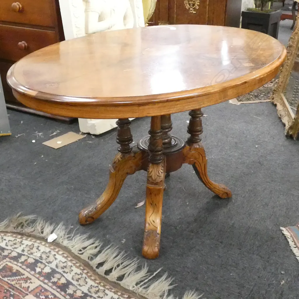 VICTORIAN OVAL INLAY TABLE Image 1++
