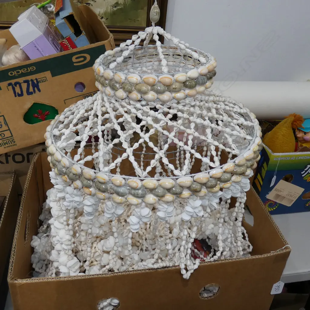 BOX LOT PACIFIC SHELL HANGINGS  Image 1++