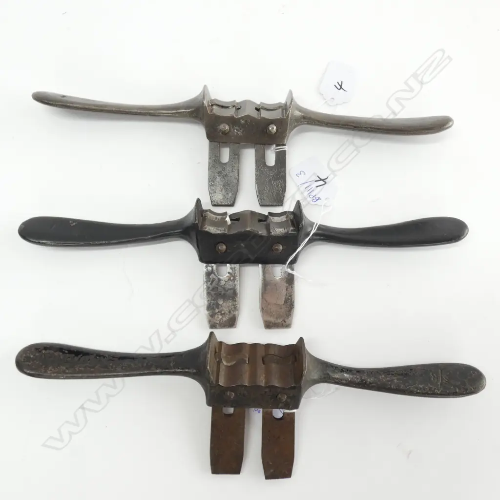 3 LAMB TONGUE SASH ROUTER SPOKESHAVERS L. 290MM Image 1++