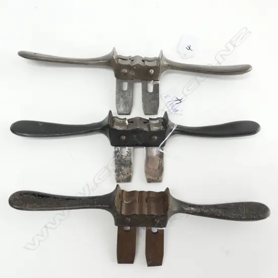 3 LAMB TONGUE SASH ROUTER SPOKESHAVERS L. 290MM