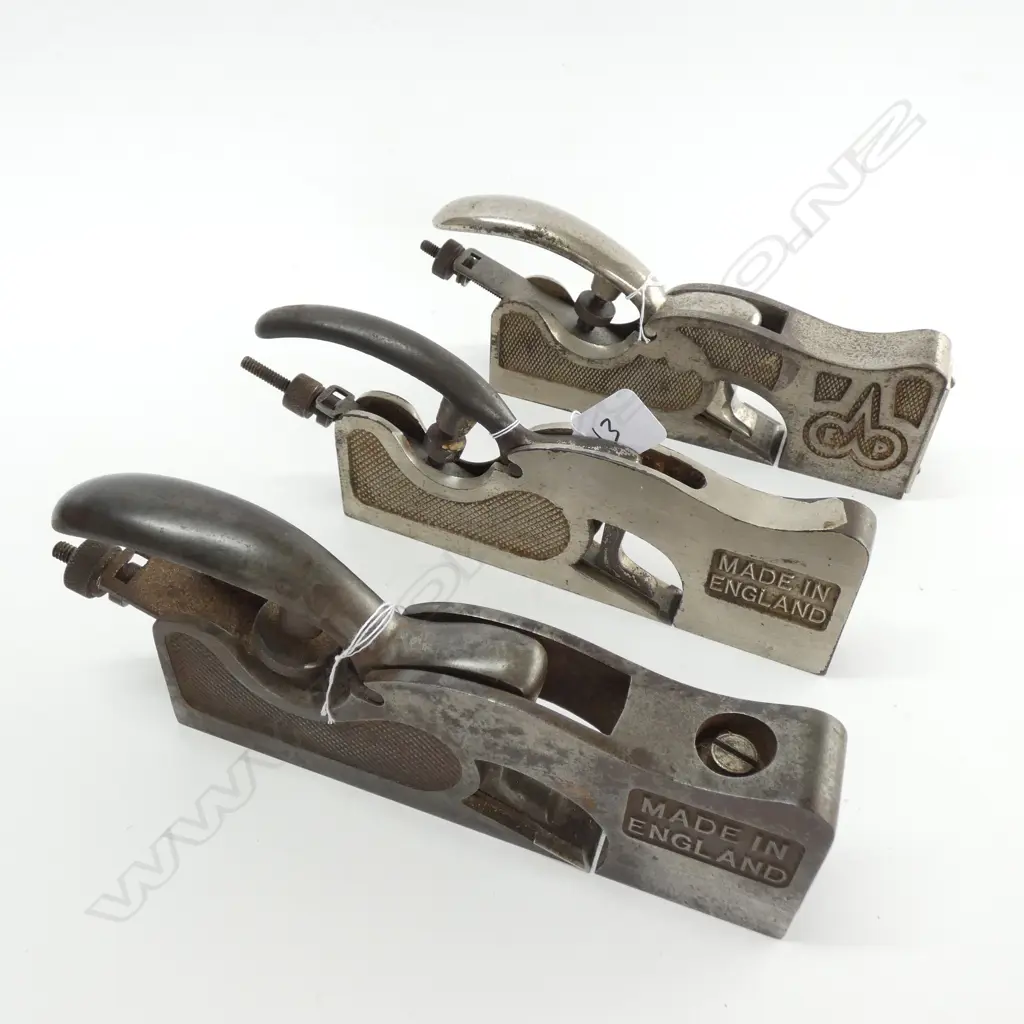 3 ALL METAL SHOULDER PLANES; EDWARD PRESTON, RECORD NO. 042, 073 L.250MM Image 1++