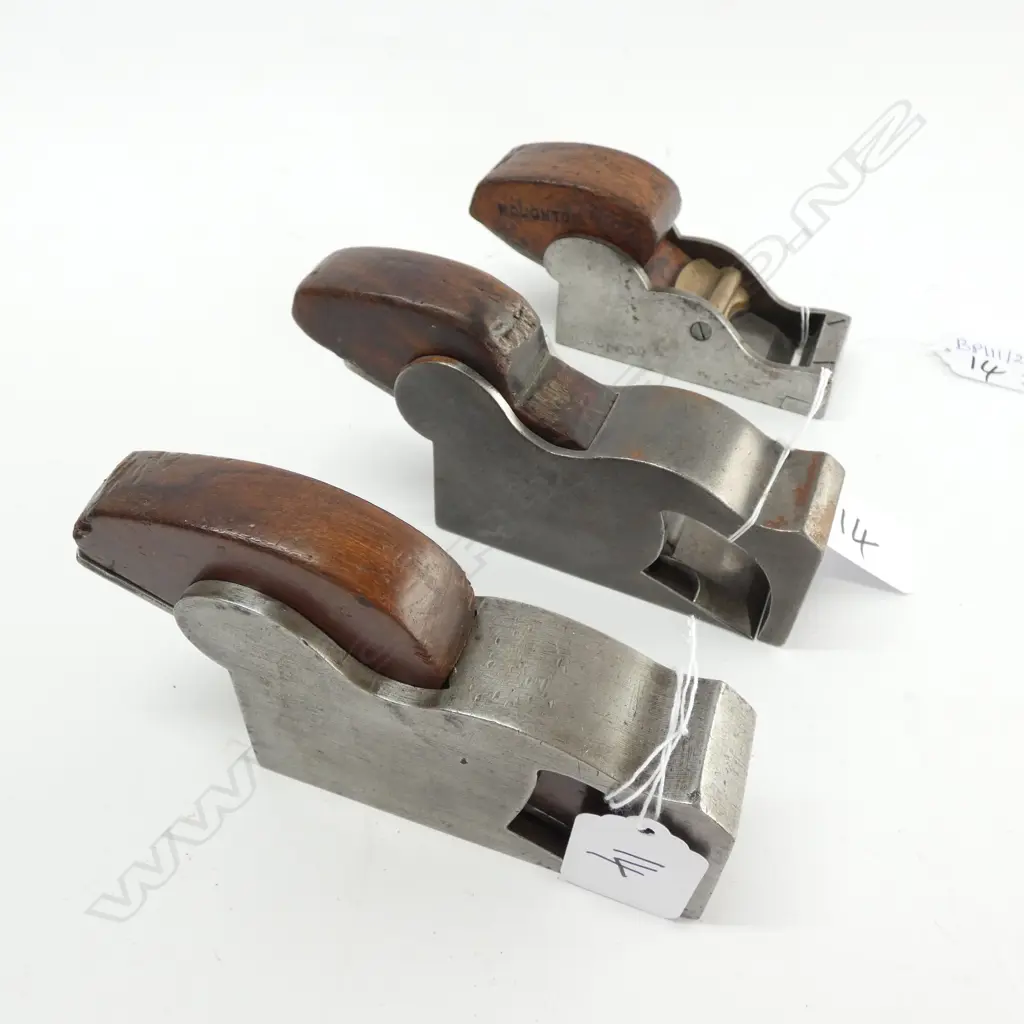 3 ROSEWOOD WEDGE  PLANES; MARPINS BULLNOSE & CHARIOT, PRESTON BULLNOSE Image 1++