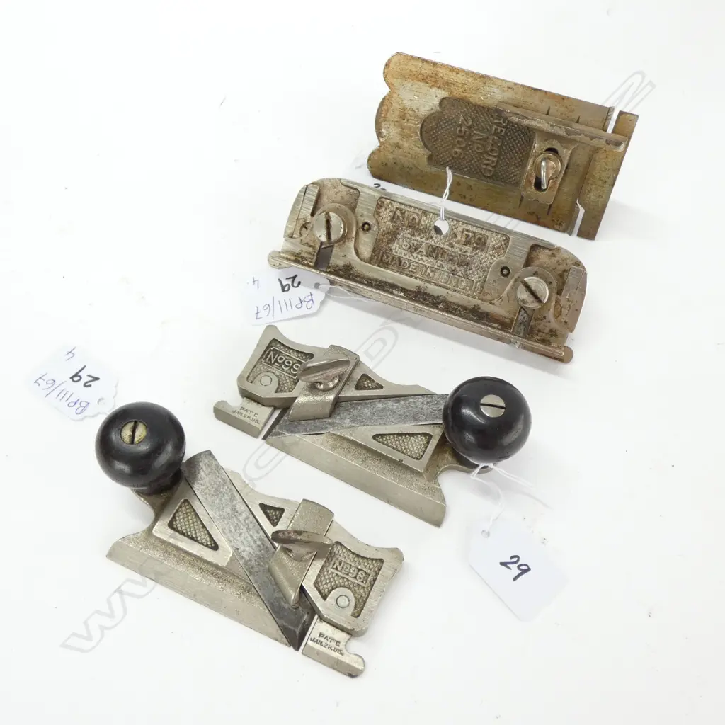 4 SIDE PLANES; PR STANLEY NO. 99 TYPE 1S, RECORD AND STANLEY NO. 79 Image 1++