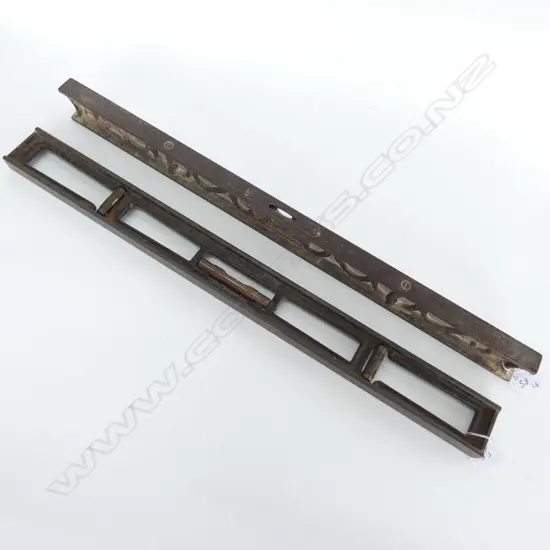 2 CAST IRON BUBBLE LEVELS ONE STANLEY . 610MM