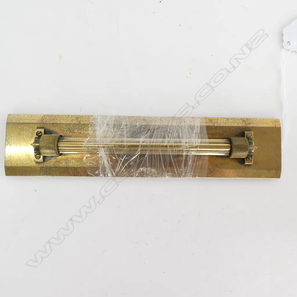 8.25" BRASS PARALLEL ROLLER RULE Image 1++