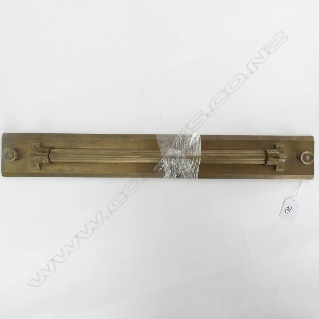 STANLEY, LONDON 18” BRASS PARALLEL ROLLER RULE Image 1++