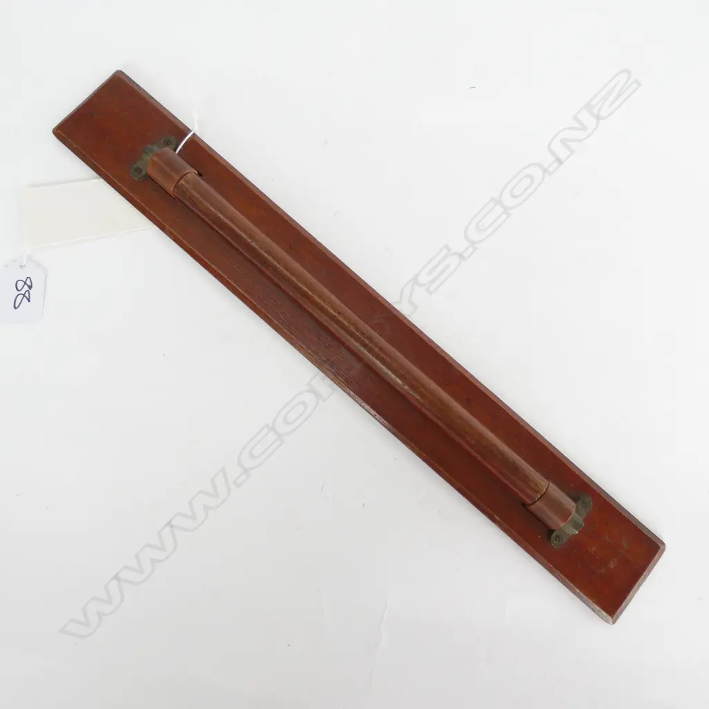 16” MAHOGANY PARALLEL ROLLER RULE Image 1++