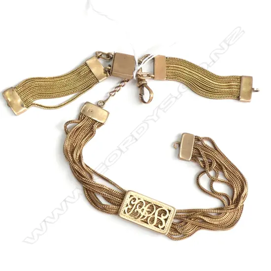 2 GOLD ALBERTINA CHAINS, ONE 9CT (17.86GM), THE OTHER NOT STAMPED