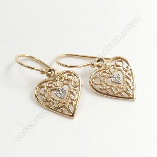 PR GOLD HEART EARRINGS 1.7 GMS 9/14CT?