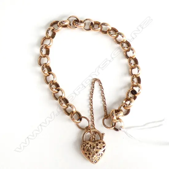 9CT WIDE BELCHER LINK BRACELET 9GMS 